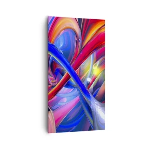 Tablou pe pânză - Dansul culorilor - 55x100 cm