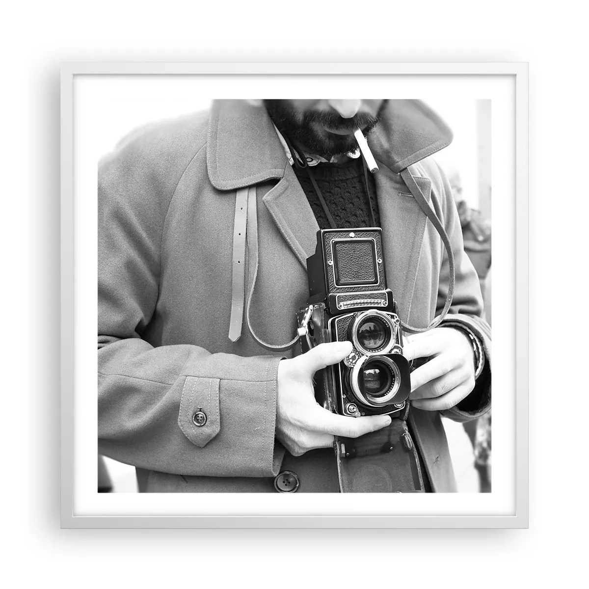 Poster în ramă albă - În stilul retro - 60x60 cm