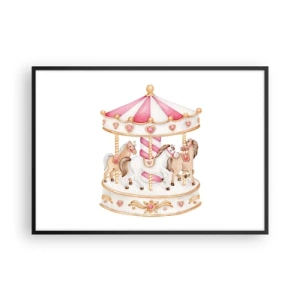 Poster în ramă neagră - Lumea dulce a copilăriei - 100x70 cm