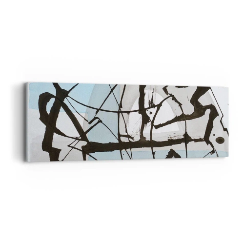 Tablou pe pânză - Cu toate acestea, albastru - 90x30 cm