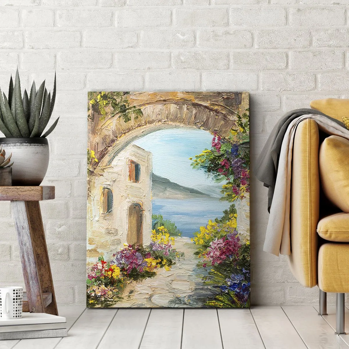 Tablou pe pânză - Farmecul peisajului de coastă - 45x80 cm