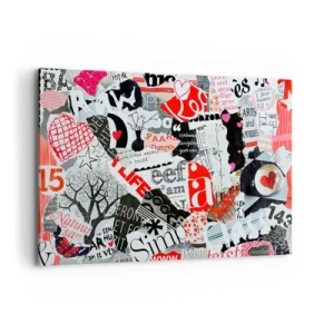 Tablou pe pânză - Colaj de hipsteri - 120x80 cm