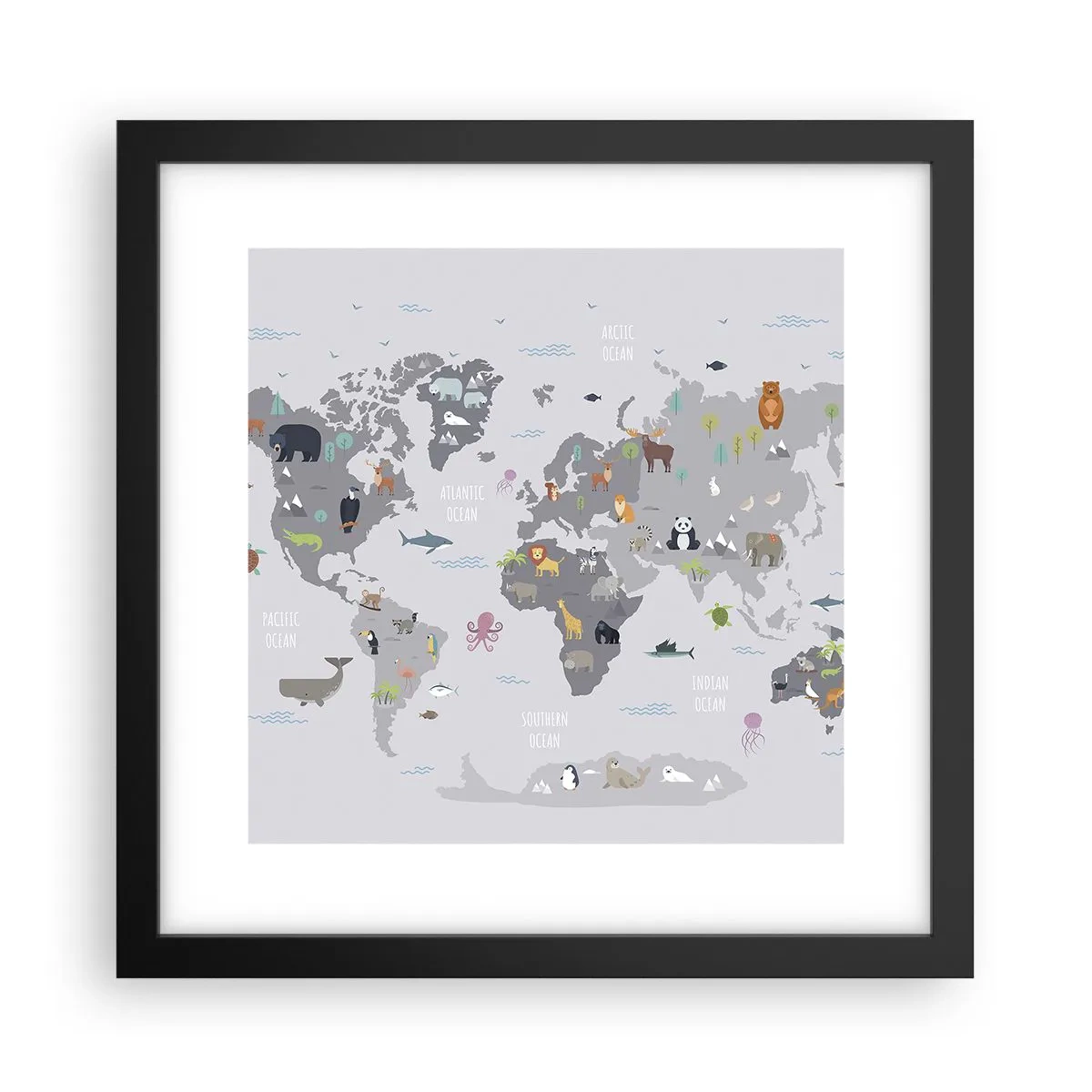 Poster în ramă neagră - Spune-mi de unde ești... - 30x30 cm
