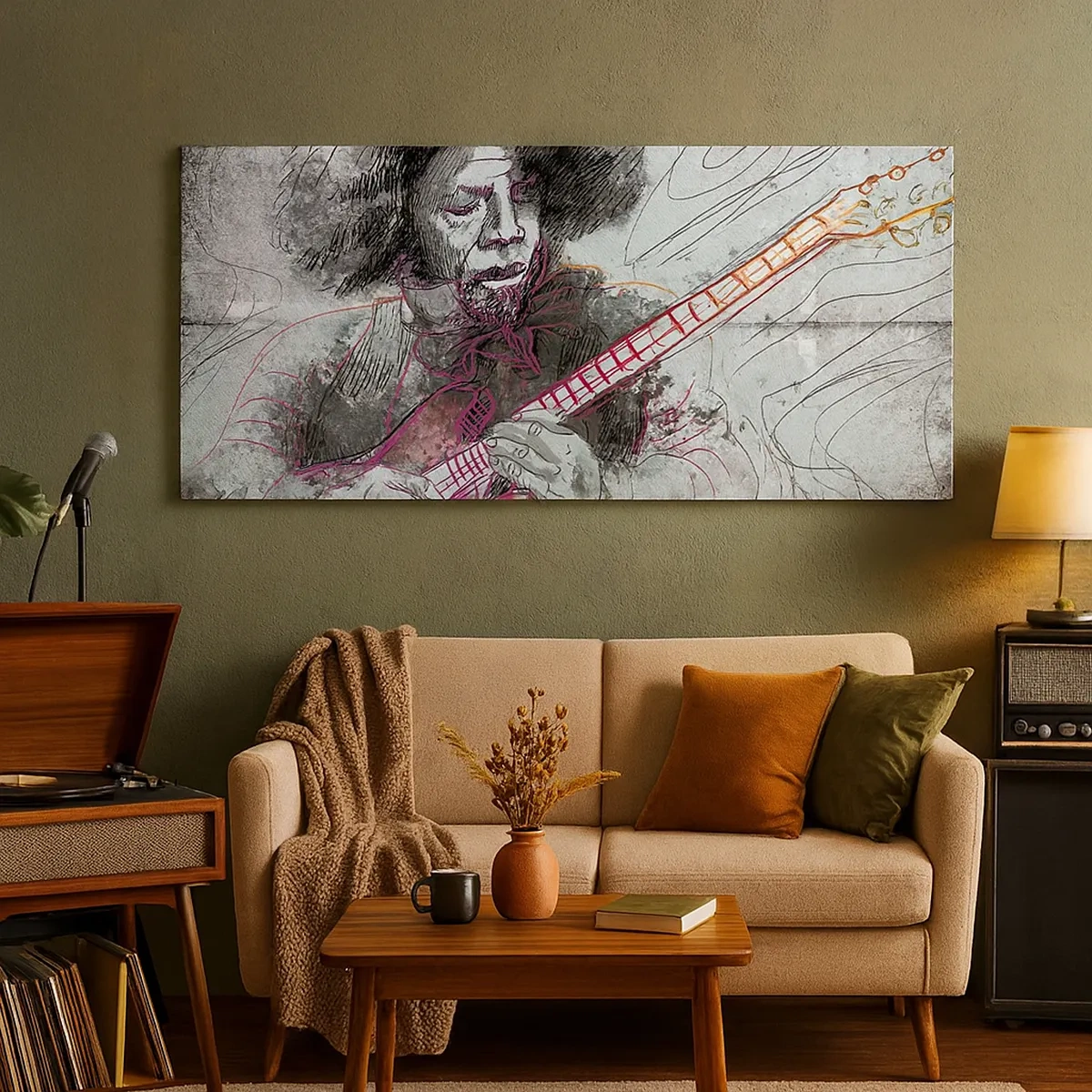 Tablou pe pânză - Pe valurile muzicii - 30x30 cm