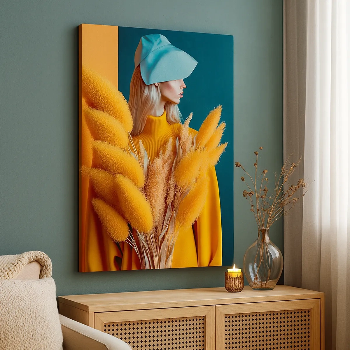 Tablou pe pânză - Portret pufos - 50x70 cm