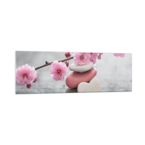 Tablou pe sticlă - Fericirea florilor de cireș - 160x50 cm