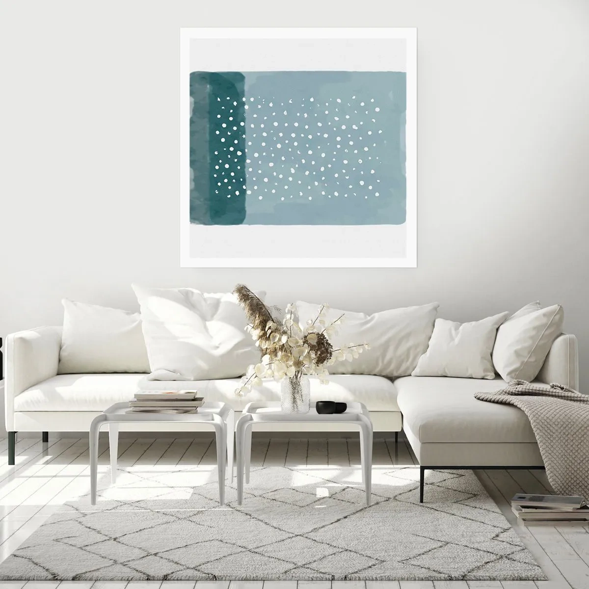 Poster - Crescute pe albastru - 40x40 cm