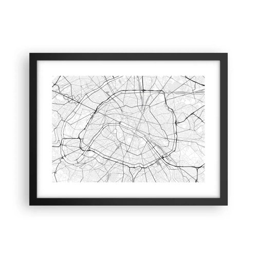 Poster în ramă neagră - Floarea Parisului - 40x30 cm