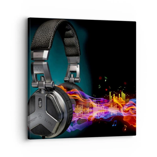 Tablou pe pânză - În focul muzicii - 30x30 cm