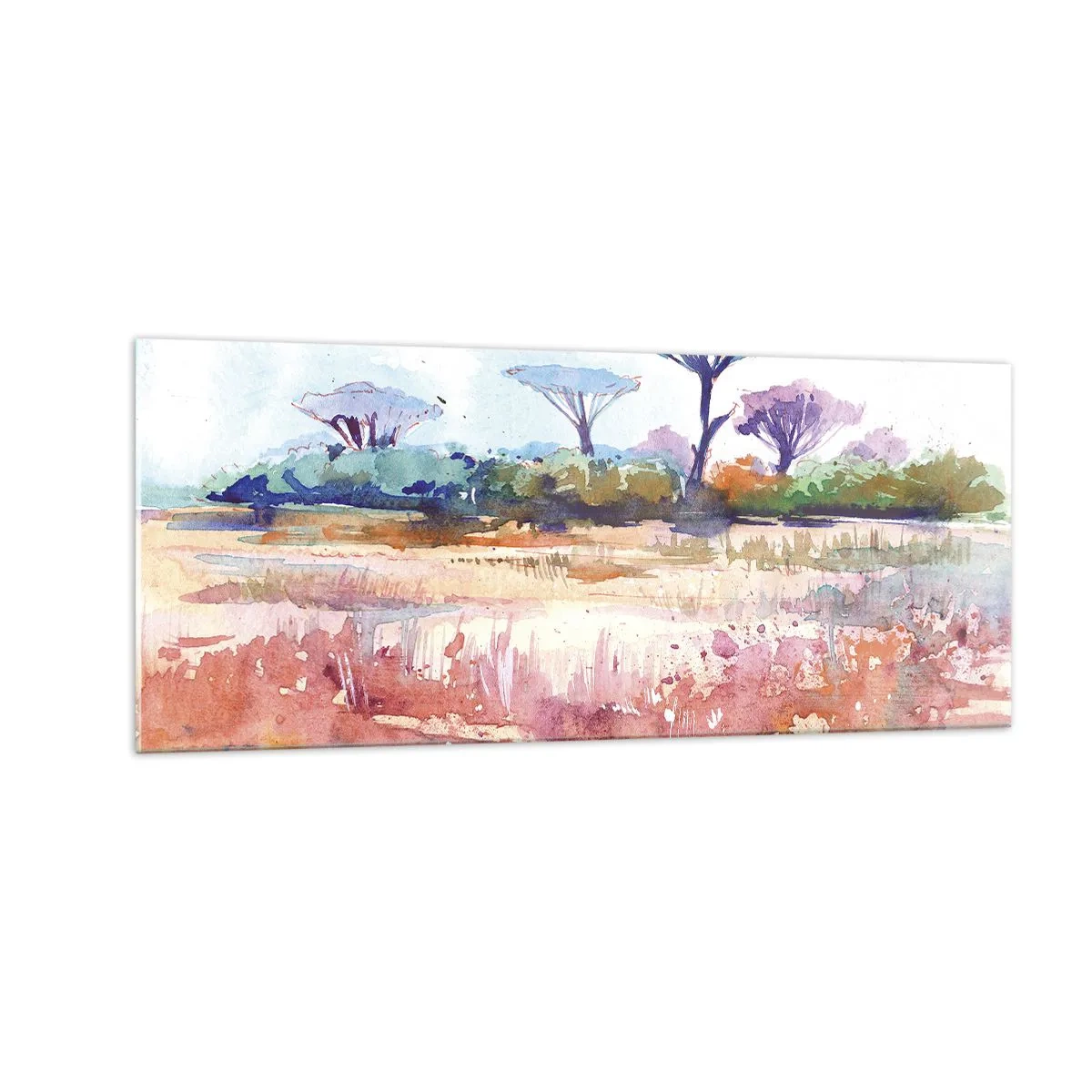 Tablou pe sticlă - Culorile savanei - 100x40 cm