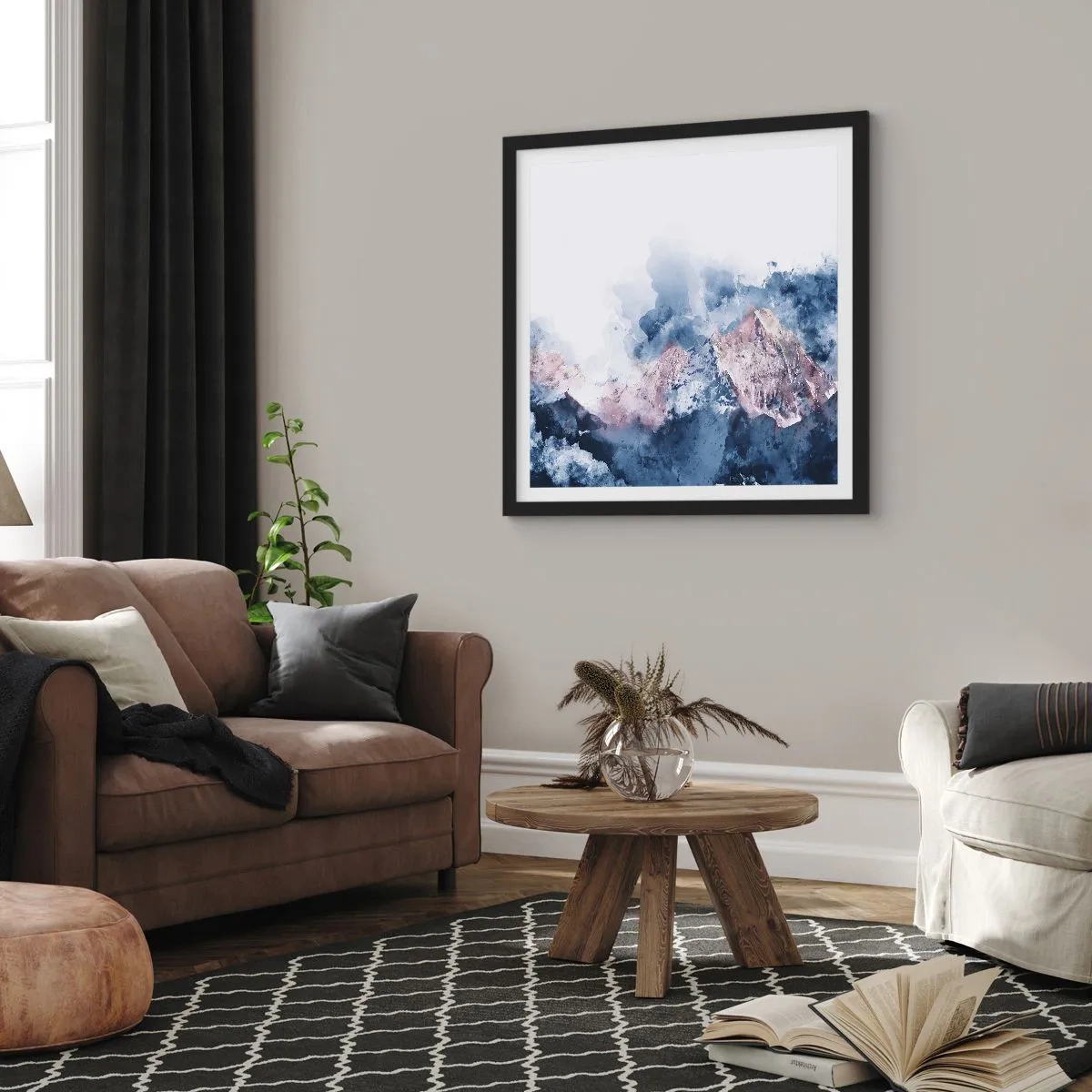 Poster în ramă neagră - Acestea sunt vârfurile! - 60x60 cm