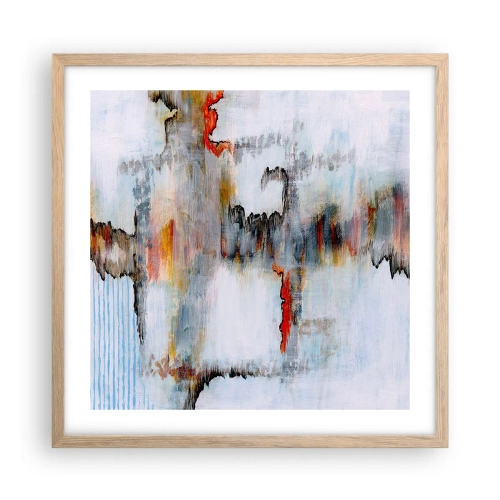 Poster în ramă de stejar deschis - Cu bățul pe apă - 50x50 cm