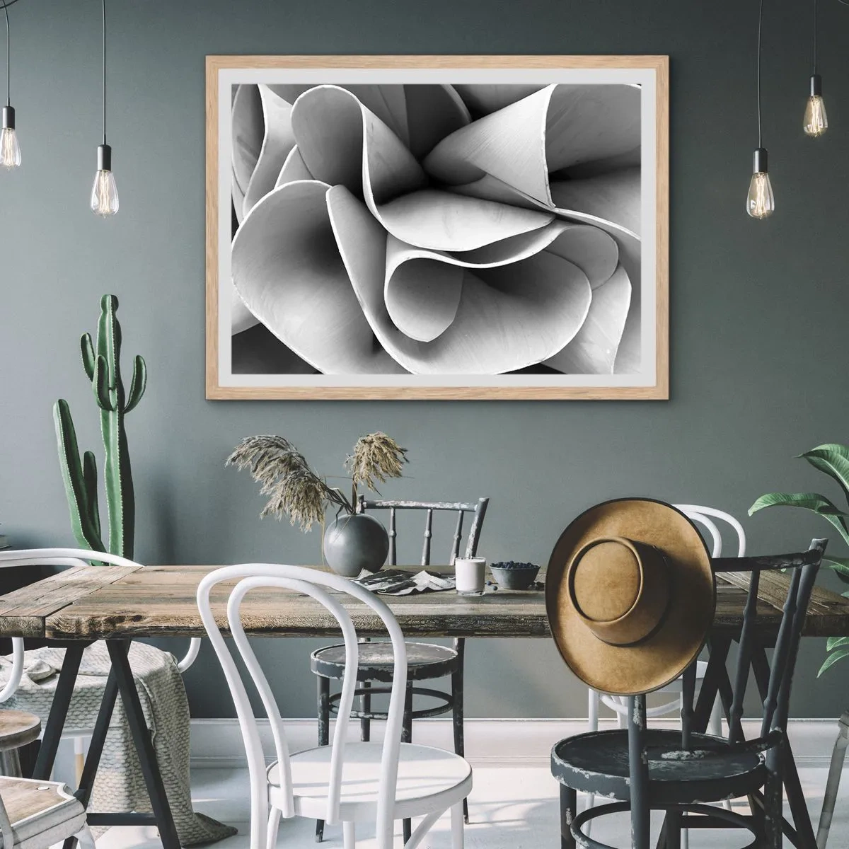 Poster în ramă de stejar deschis - Se întâmplă în spațiu - 70x50 cm