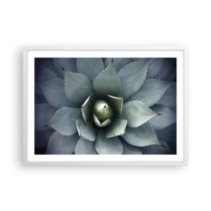 Poster în ramă albă - Momește și avertizează - 70x50 cm