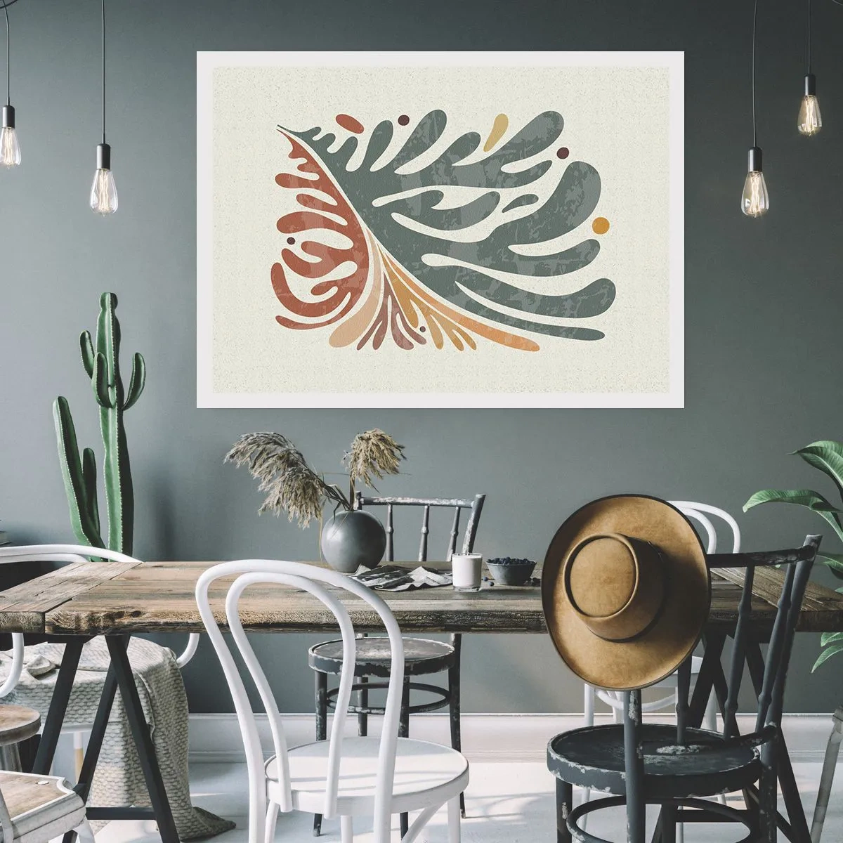 Poster - Frunză multicoloră - 100x70 cm