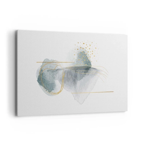 Tablou pe pânză - Despre relația dintre gri și auriu - 120x80 cm