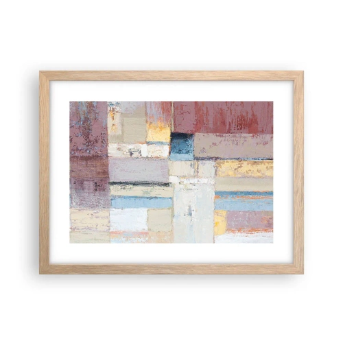 Poster în ramă de stejar deschis - Liniștea geometriei - 40x30 cm