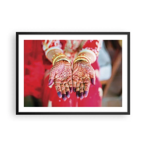 Poster în ramă neagră - Gata să prindă fericirea - 70x50 cm