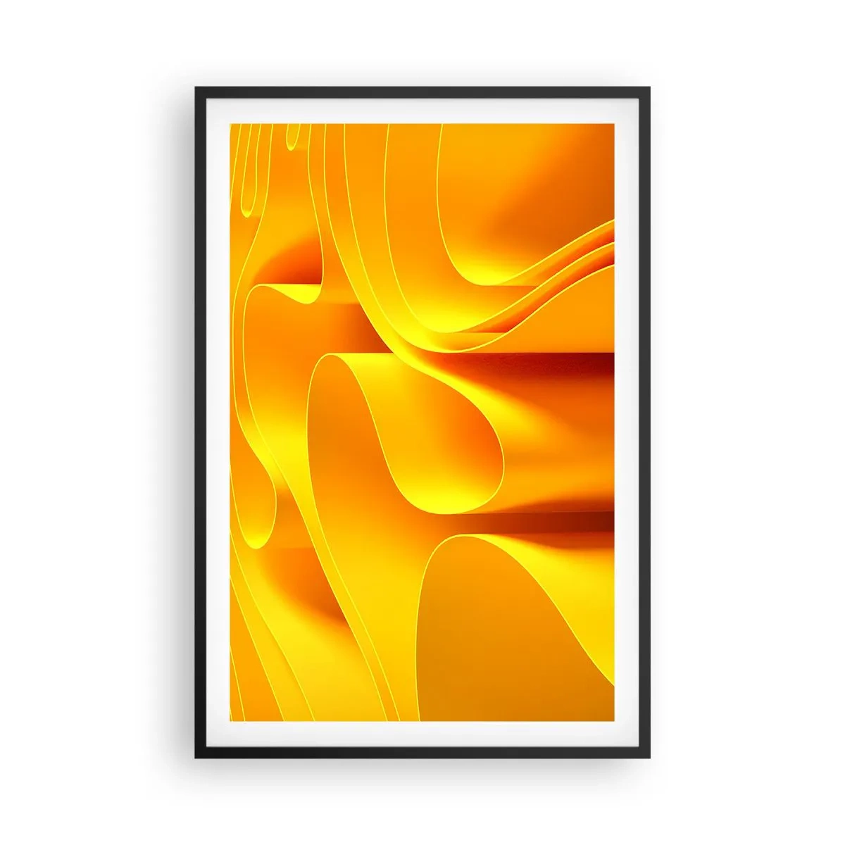 Poster în ramă neagră - Ca niște valuri de soare - 61x91 cm