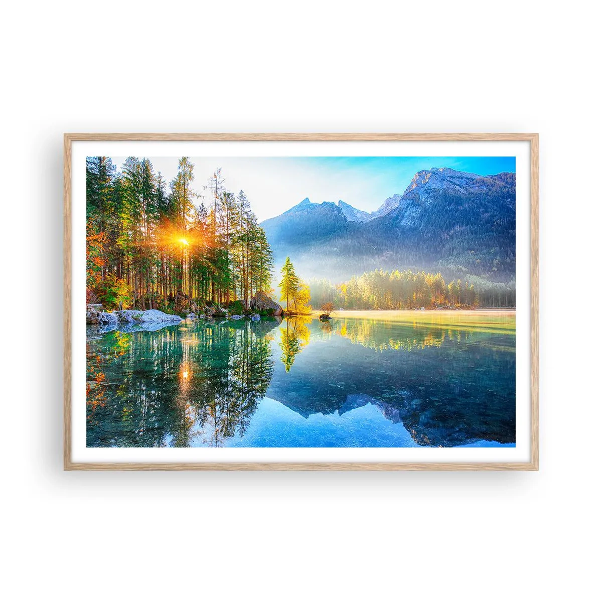 Poster în ramă de stejar deschis - Maiestate și dulceață - 100x70 cm