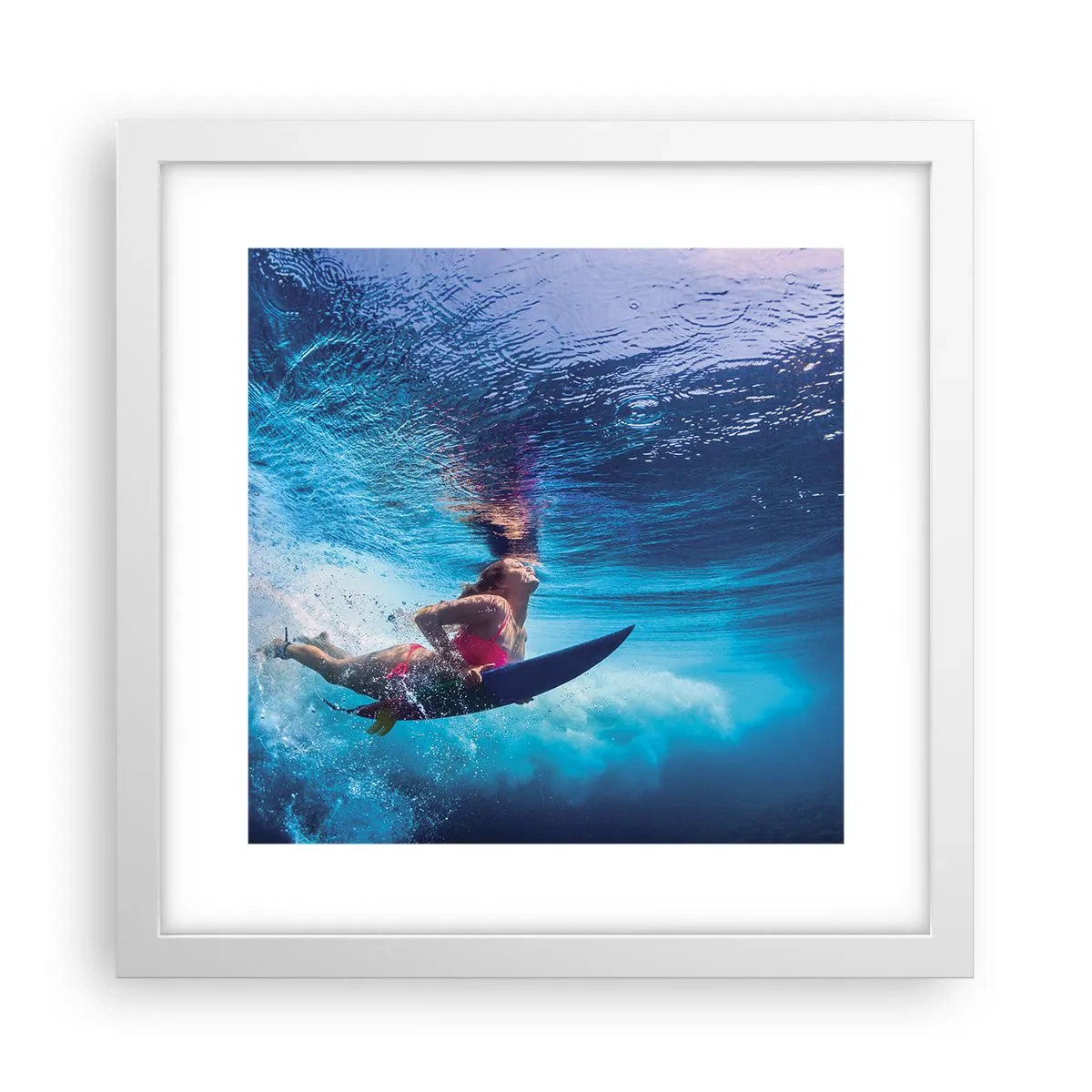 Poster în ramă albă - Profunzimea bucuriei - 30x30 cm