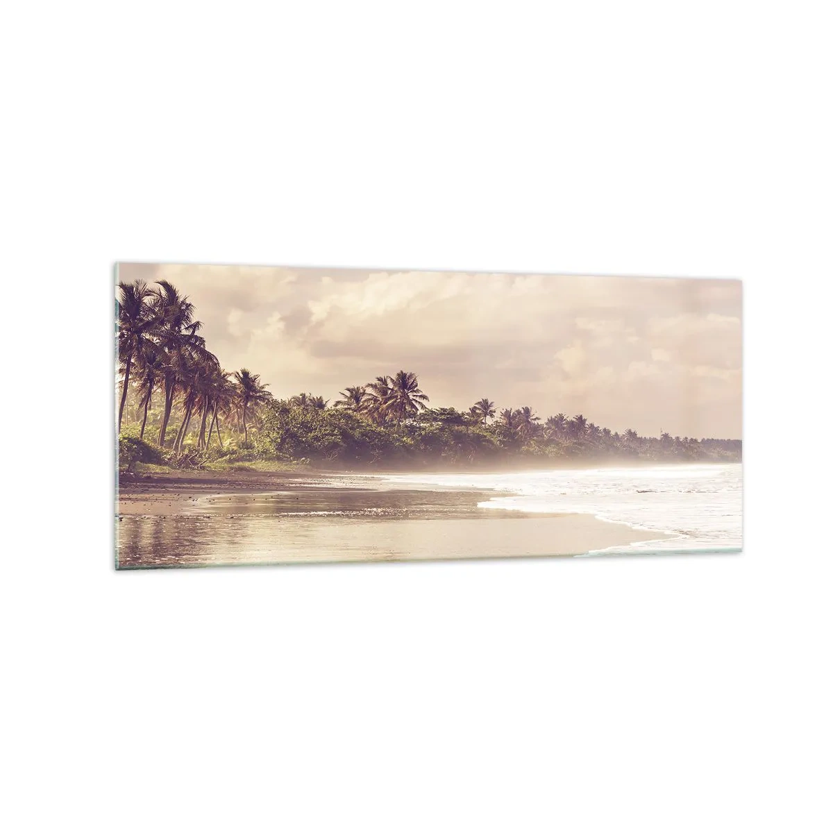 Tablou pe sticlă - Mângâind valurile - 120x50 cm