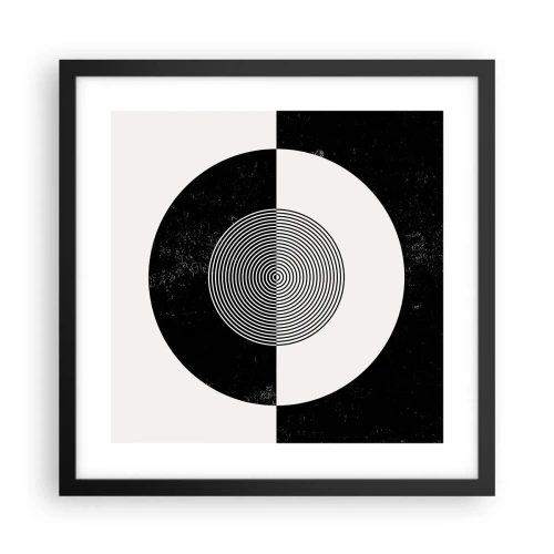 Poster în ramă neagră - Armonie în alb și negru - 40x40 cm