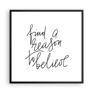 Poster în ramă neagră - Este posibil - 60x60 cm