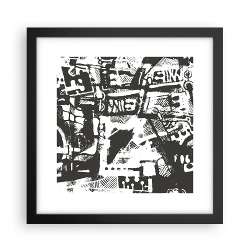 Poster în ramă neagră - Ordine sau haos? - 30x30 cm
