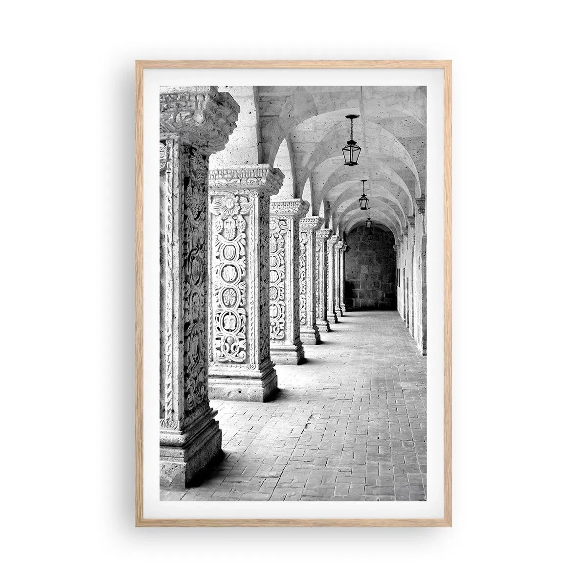 Poster în ramă de stejar deschis - Și încotro…? - 61x91 cm