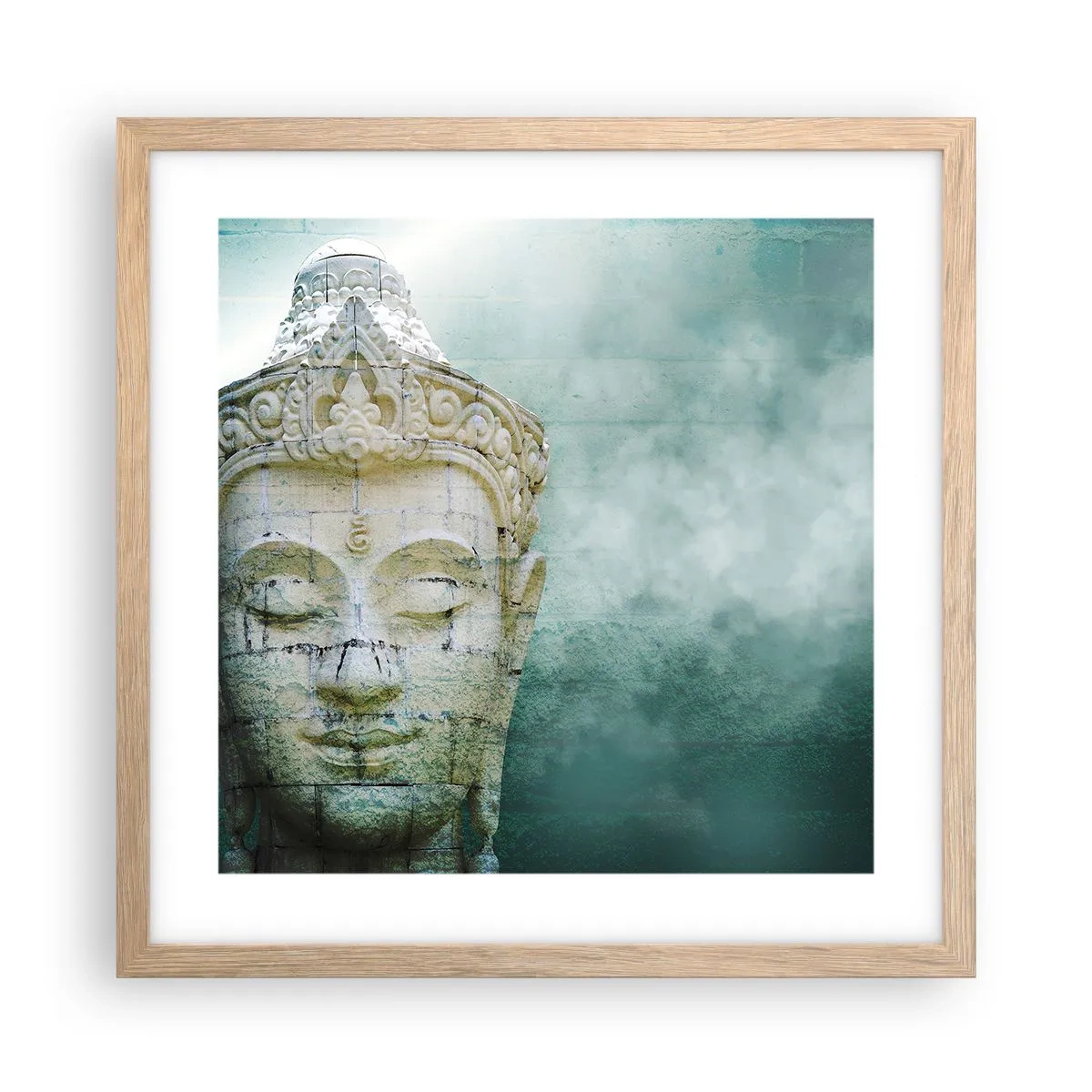 Poster în ramă de stejar deschis - Căutând iluminarea - 40x40 cm