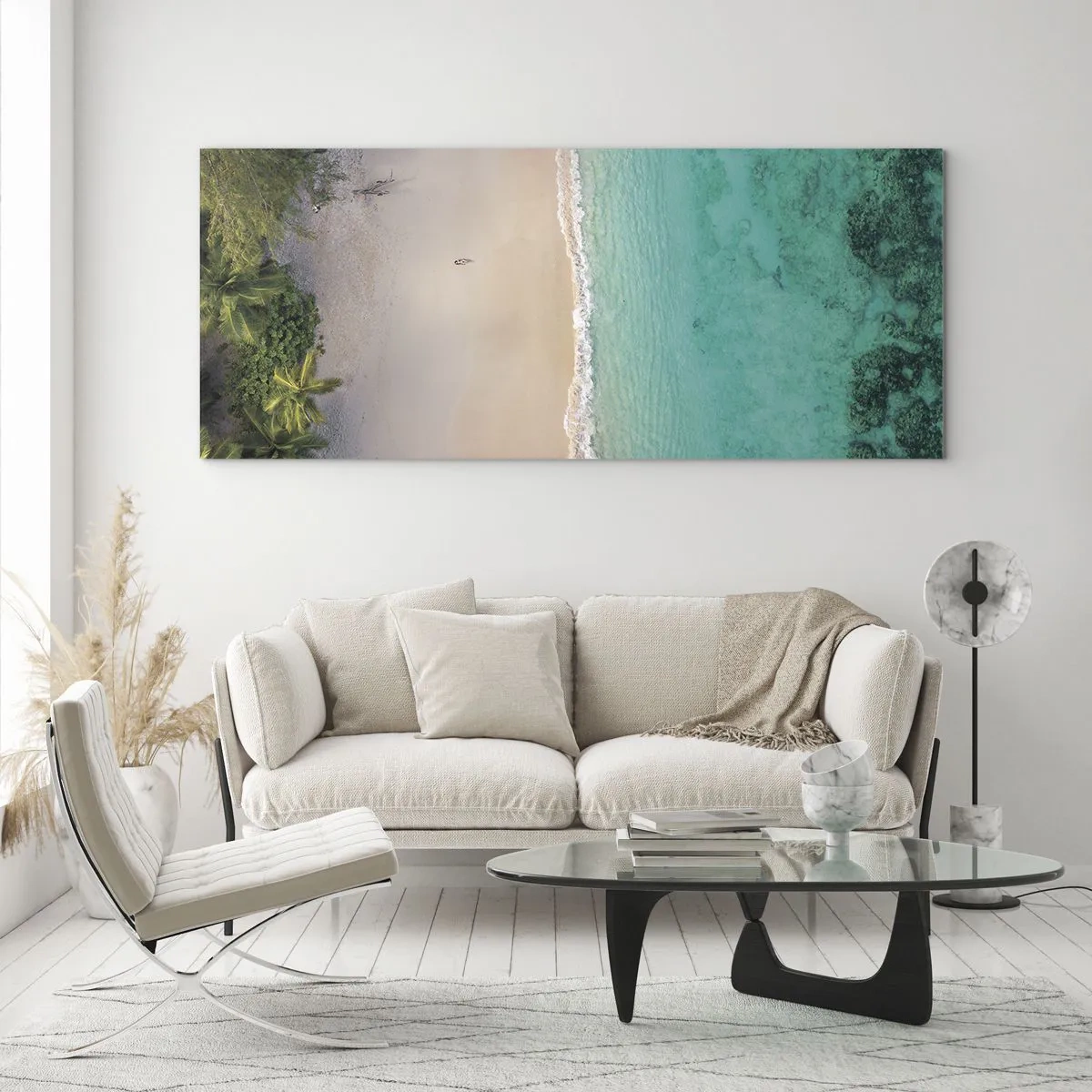 Tablou pe sticlă - Plaja din paradis - 120x50 cm