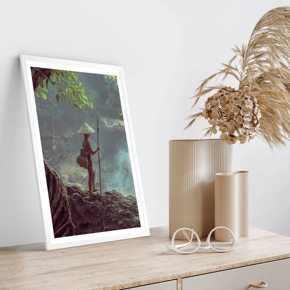 Poster în ramă albă - Prietenul naturii - 61x91 cm