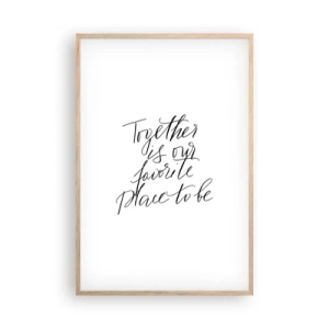 Poster în ramă de stejar deschis - O simți și tu? - 61x91 cm