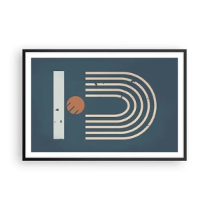 Poster în ramă neagră - Geometrie în funcție de rodie - 91x61 cm
