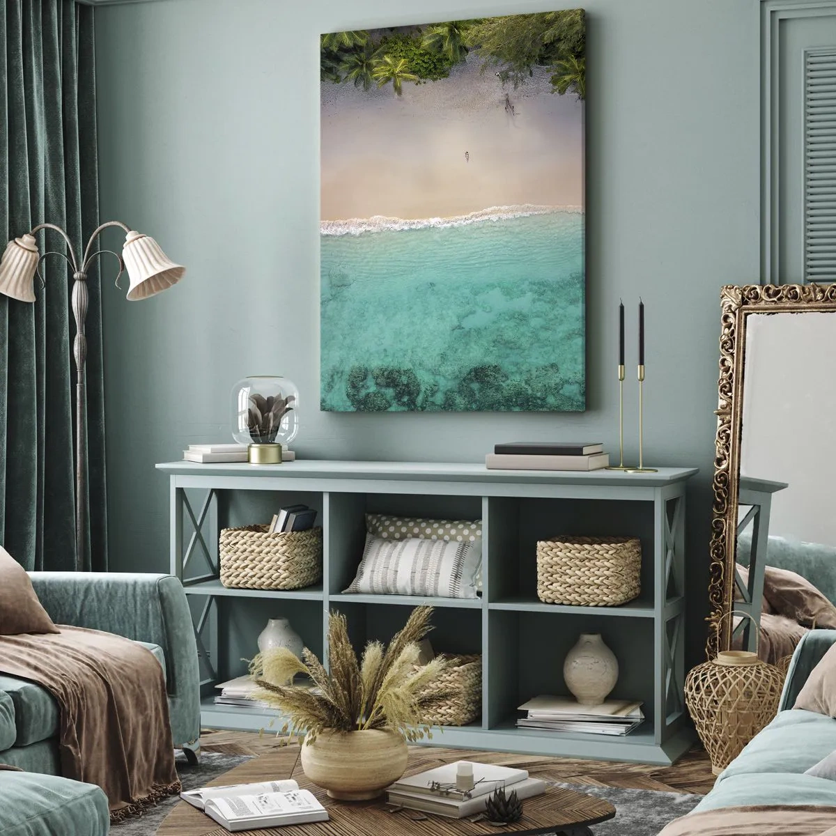 Tablou pe pânză - Plaja din paradis - 45x80 cm