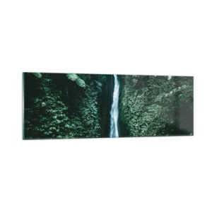 Tablou pe sticlă - Băi tropicale - 90x30 cm