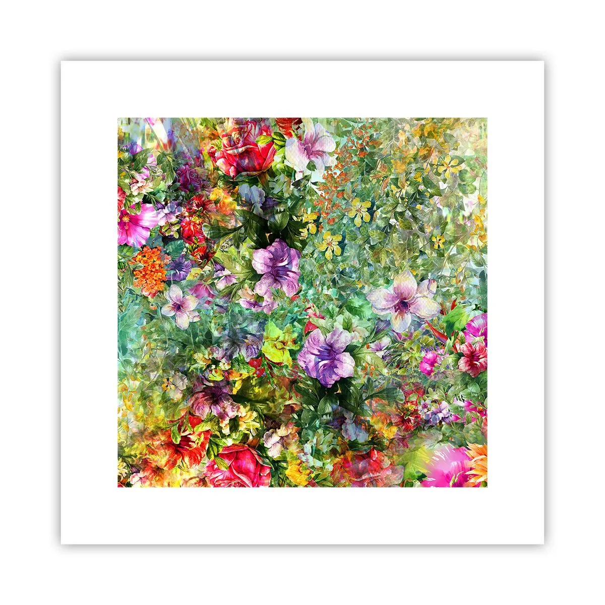 Poster - Să ne pierdem în flori - 30x30 cm