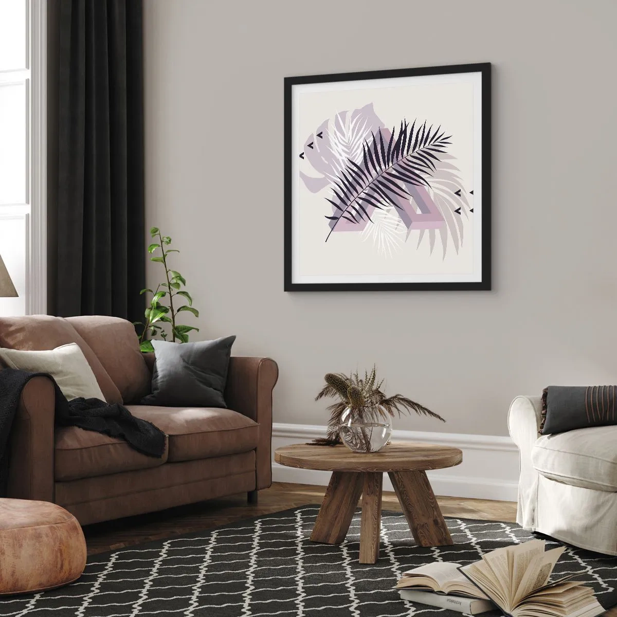 Poster în ramă neagră - Umbra unei umbre - 50x50 cm