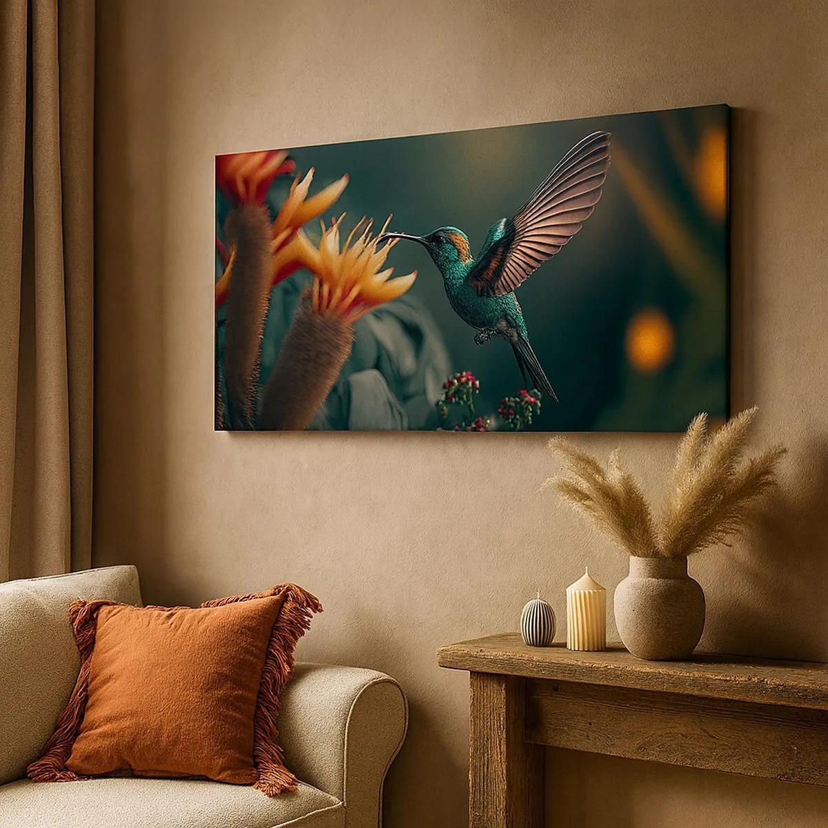 Tablou pe pânză - Viață cu adevărat colorată - 100x40 cm