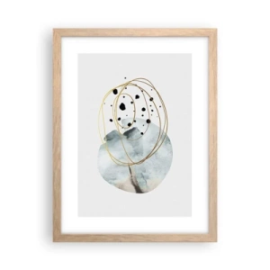 Poster în ramă de stejar deschis - În îmbrățișarea spațiului - 30x40 cm