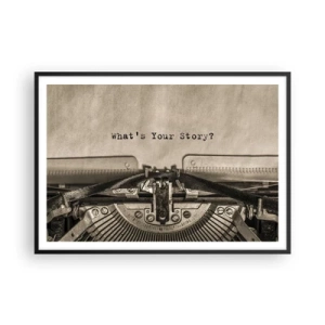 Poster în ramă neagră - Spune-mi - 100x70 cm