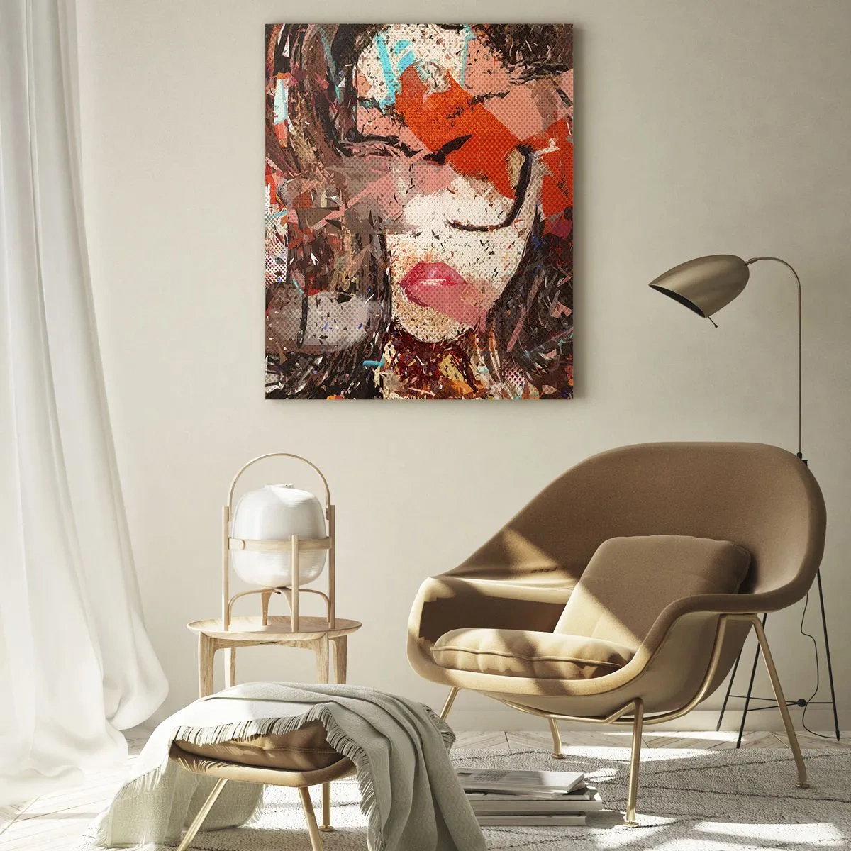 Tablou pe sticlă - Chiar nu știe nimeni cum ești tu - 50x70 cm