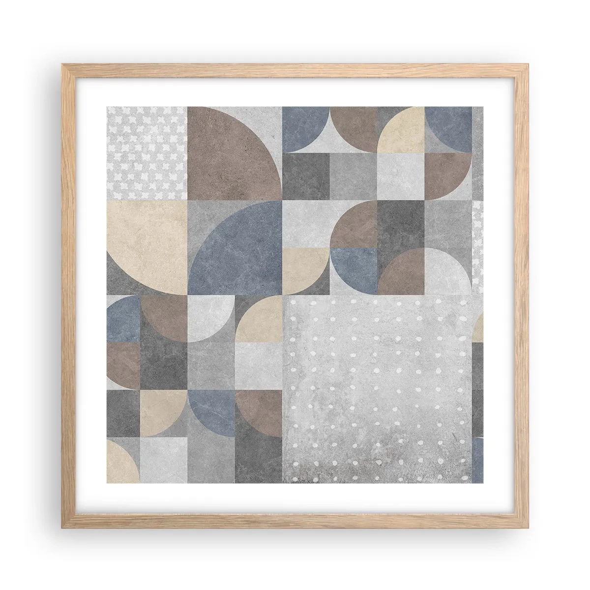 Poster în ramă de stejar deschis - Fantezie ceramică - 50x50 cm