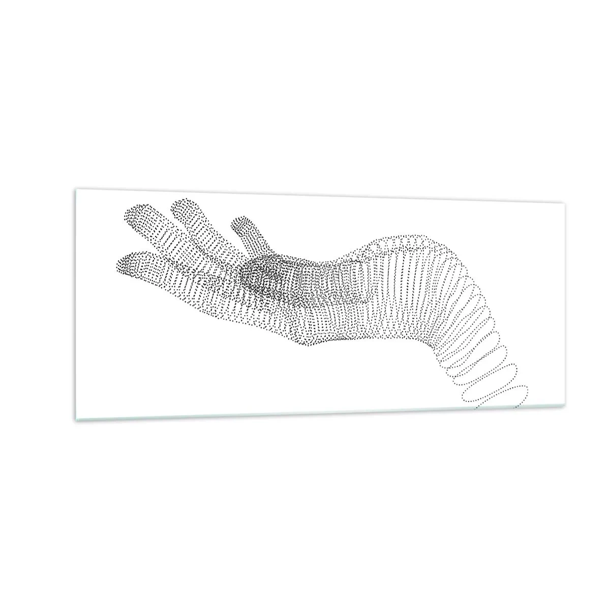 Tablou pe sticlă - Mână arcuită - 100x40 cm