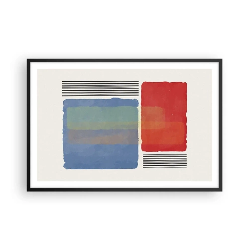 Poster în ramă neagră - Spiritul și litera geometriei - 91x61 cm