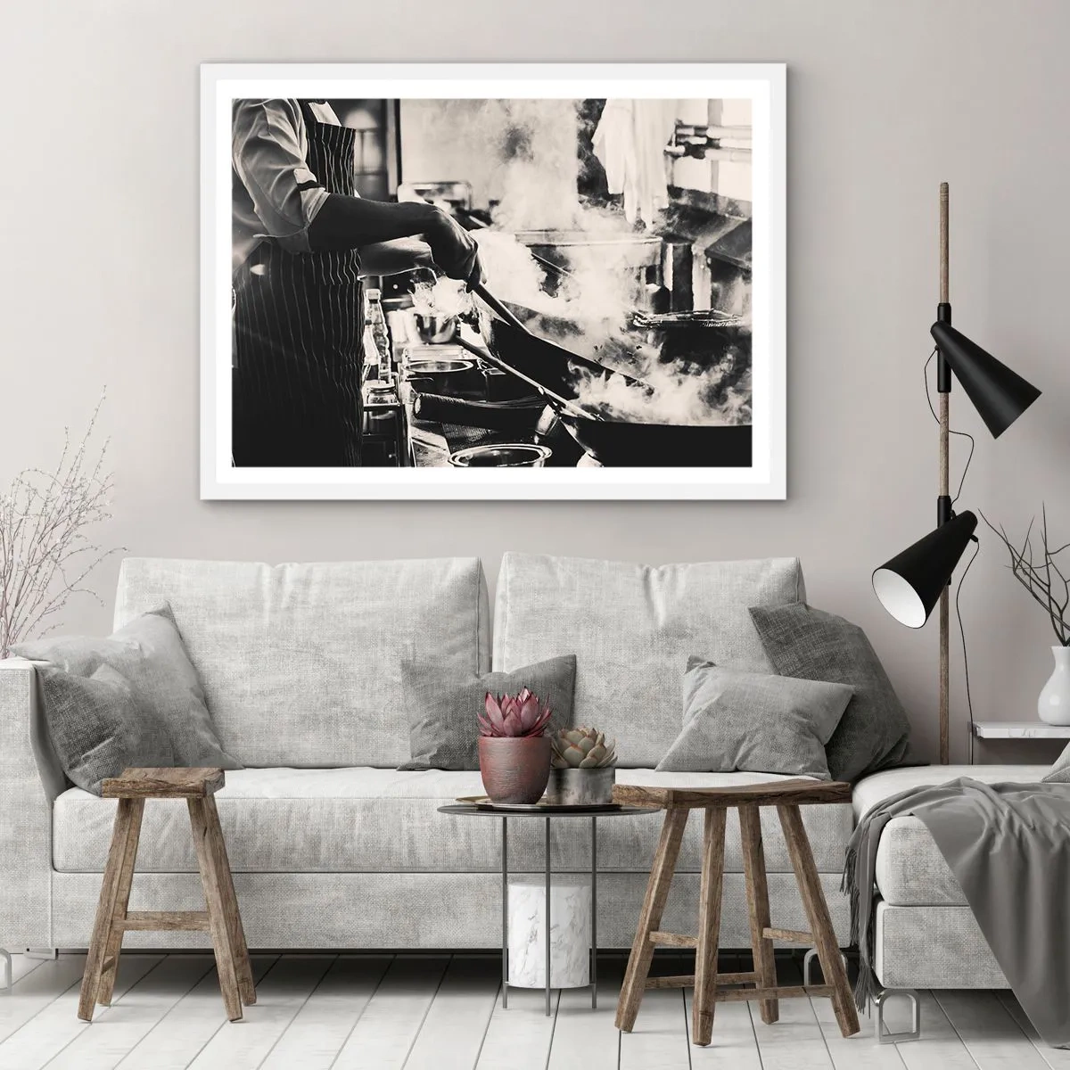 Poster în ramă albă - Alchimia aromelor - 100x70 cm