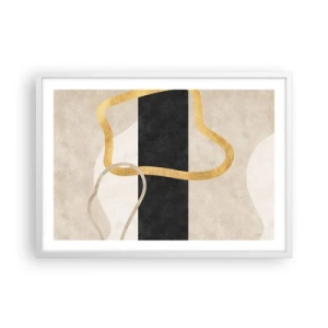 Poster în ramă albă - Forme înbuclite - 70x50 cm