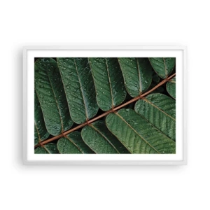 Poster în ramă albă - Într-un ritm verde - 70x50 cm