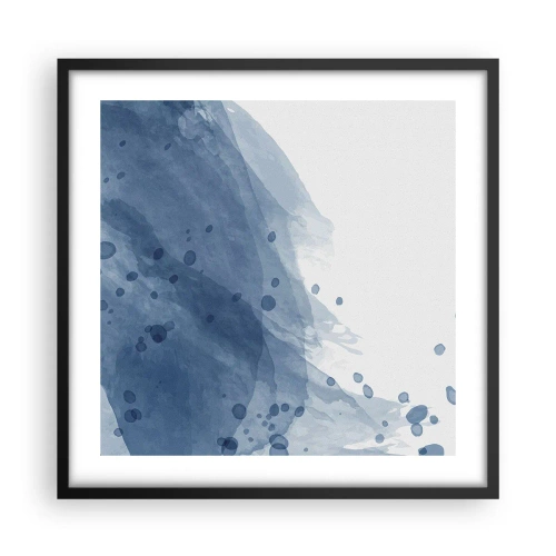 Poster în ramă neagră - Tul albastru - 50x50 cm